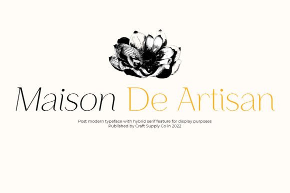 Maison De Artisan Font for Editorial Design