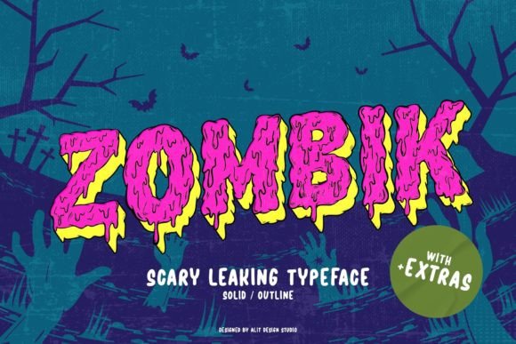 Zombik: A Spooky Display Font for Digital Design